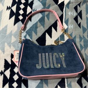Juicy Couture Navy and Pink Shoulder Bag
